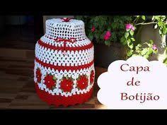 Capa De Botijao De Croche Com Flores Capa De Botijao De Croche Com Flores Youtube Capa De Botijao Capa De Croche Jogo De Cozinha Croche