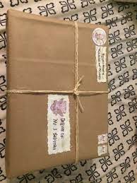 Harry Potter Themed Gift Wrapped With Owl Post Stamps Harry Potter Themed Gifts Harry Potter Gifts Harry Potter Owl