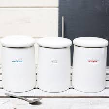 The tea, coffee and sugar canisters are often seen when people walk into the kitchen. Storage Jar Coffee