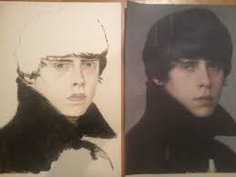 Artist Jake Bays meets his model Shahrs Ibn Hasim.