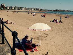 The town straddles a small creek, which has cut a gully though the red bluffs, at the. Ardrossan Beach Scotland Scotland Beach Scotland Beach