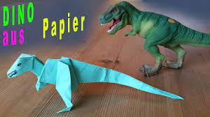 Vorlage dina4 trex dino kuchen. Dein Papier Dino T Rex Falten Origami Falttechnik Youtube