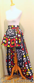 Black And White African Print Skirt High Waist High Low Red Yellow Black And White African Wax Print Skirt With Pockets African Print Skirt African Clothing Wax Print Skirt