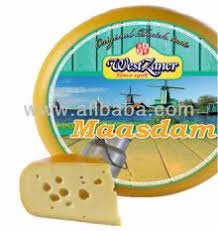 Maasdam has internal holes from the ripening process, and a smooth yellow rind. Maasdam Cheese Products Netherlands Maasdam Cheese Supplier