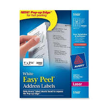 The 5160 label template is commonly used for mailing addresses. Avery 5160 1 X 2 5 8 White Easy Peel Address Labels Nordisco Com