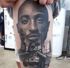 Tattoos of tupac shakur, tattoo flash tupac shakur. Thigh Tattoo For A Man And Tupac Tattoo For It Initiation Last Sparrow Tattoo
