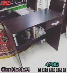 for sale study table size 80x40x76 wood brown color new price 4 bd للبيع مكتب دراسة خشب لون بني جديد السعر 4 bd tel desk storage home decor