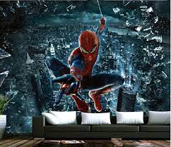 3d Wallpaper Spiderman Superhero Wall Mural Boys Bedroom Wallpaper Superhero Wall Mural 3d Wallpaper Spiderman