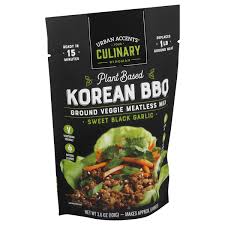 Cut pork seasoned with korean gochujang . Urban Accents Plant Based Korean Bbq Ground Meatless Mix Sweet Black Garlic Hy Vee Aisles Online Grocery Shopping