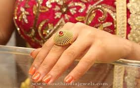 Gold Bridal Ring Design South India Jewels Wedding Ring Design Gold Gold Cocktail Ring Gold Rings Jewelry