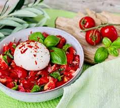 Bruschetta Salat Mit Burrata Rezept Rezept Salat Bruschetta Salat Mit