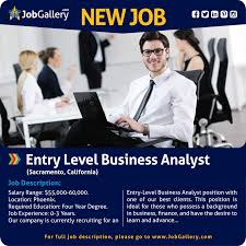 Entry Level Business Analyst Business Analyst Job Posting Entry Level
