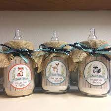 Rustic Woodland Forest Baby Animals Mason Jar Cookie Mix Party Baby Shower Woodland Woodland Baby Shower Decorations Woodland Baby Shower Favors