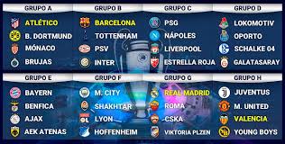 Uefa league champions xxi века 20 апр 2020 в 12:40. Grupos Para La Champions League 2018 2019 Buscar De Todo