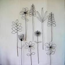 Wall Hanging Wire Flower Arrangement Or Bouquet Wall Hanging Arrangements Wire Flowers Wire Art Sculpture