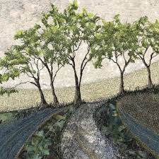 The Long And Winding Road That Leads To Your Door The Long And Winding Road That Leads To Your Door See This One At Art Source 14th 17th November Stand K19 Textiles Textileart Watercolor Quilt Textile Art Winding Road