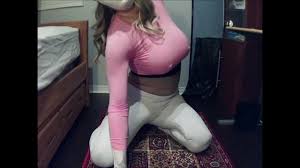 Pink Jane Pt2! Wearing masked female mask Jane is posing and playing with  herself!