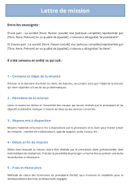Lettre projet professionnel exemple : Modele D Une Lettre De Mission