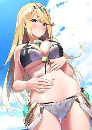 Mythra wearing a two-piece swimsuit : r/Xenoblade_Chronicles