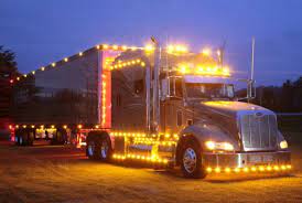 Lighting Up The Night Big Trucks Big Rig Trucks Trucks