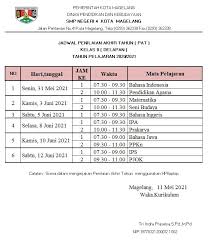 Jadwal pat online 2020 kon smp alame jalan apl home pembelajaran & bo. Penilaian Akhir Tahun Pat Tahun Pelajaran 2020 2021 Smp Negeri 4 Kota Magelang