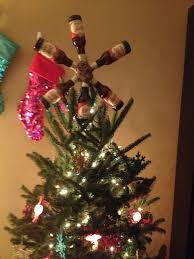 Beer Bottle Tree Topper Diy Christmas Star Wine Bottle Christmas Decorations Christmas Tree Themes