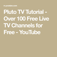 Pluto tv app firestick/fire tv installation guide. Pluto Tv Tutorial Over 100 Free Live Tv Channels For Free Youtube Live Tv Free Youtube Tv Channels