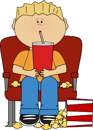 Boy In Movie Theater With Movie Popcorn And Drink Movie Theater Clown Images Clip Art
