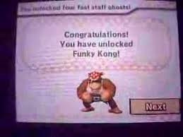 It's easiest to do this with ultra shortcuts in certain courses, but some of them are really hard to pull off. Mario Kart Wii Unlocking Funky Kong Youtube