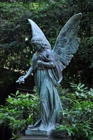 Frankfurt Alter Hauptfriedhof Engelsfigur Engel Skulptur Friedhofs Statuen Friedhofsengel