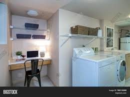 Home office laundry room combo. Laundry Room Office Image Photo Free Trial Bigstock