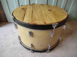 Set the drum up, and add a glass round top that is slightly wider than the drum. Unique Bass Drum Coffee Table 4 Drum Coffee Table Funky Home Decor Home Coffee Tables