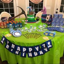 Fortnite Birthday Table Video Games Birthday Party Video Games Birthday Birthday Printables