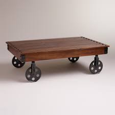 Henry Coffee Table Crafted Of Solid Mango Wood In India With A Design Inspired By Vintage Trolley Carts It S A Durable State Coffee Table Furniture Interior
