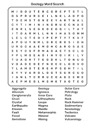 geology word search