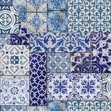Suitable for public areas, outdoor patio areas. Muriva Moroccan Tiles Wallpaper Blue White 601547 Wallpaper From I Love Wallpaper Uk