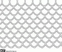 Print design for textile, posters, greeting or child birthday cards, kids designs etc. Pattern With Texture Of Fish Scales Coloring Page Printable Game