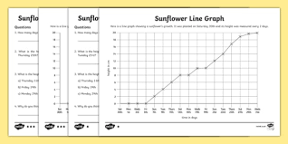 Sunflower Line Graph Worksheet Line Graph Worksheet Line