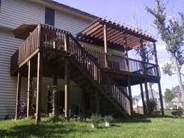 On a deck you're going to need to connect wood to wood, which can potentially make the pergola less stable. Add Pergola To Existing Deck Design Ideas Pictures Remodel And Decor Add Pergola To Existing Deck Outdoor Pergola Pergola