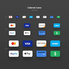 Credit card icon pack by louis harboe. Credit Card Payment Icons Freebie On Behance