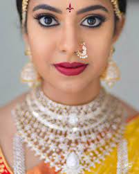 Top South Indian Bridal Makeup Looks That We Absolutely Adore South Indian Bridal Jewellery Bridal Nose Ring Bridal Jewellery Indian