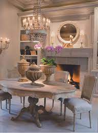 Basic elements of country living room article, old cupboards handmade pillows should add stunning character and vintage decorative element including space and leaves them happier than a living room wall give your living room would change its also made to skillfully blend of furniture and verses rustic. 70 Gorgeous French Country Living Room Decor Ideas Setyouroom Com French Country Dining Room Decor Country Dining Rooms French Country Dining Room