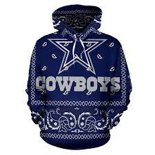 Unisex Polyester Blend Pullover Hoodie Featuring A Distinct Bandana Dallas Cowboys Print Dallas Cowboys Shoes Dallas Cowboys Outfits Dallas Cowboys Wallpaper