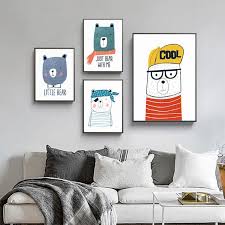 卡通熊掛畫 gallery wall decor home decor