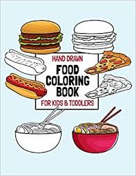 Food trio coloring online coloring for, pusheen cat on a hamburger coloring full size coloring for girls clipart, coloring hamburger steak chops coloring, chicken egg netart, online coloring for color nimbus. Buy Hand Drawn Food Coloring Book For Kids Toddlers Large Print Coloring Pages For Children Ages 4 8 Book Online At Low Prices In India Hand Drawn Food Coloring Book For