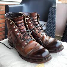 The owner of this pair red wing shoes 8111 iron rangers worn these during his long stay in bali, indonesia on the motorbike. Red Wing Iron Ranger Boots What S The Dilly Yo Red Wing Boots Boots Boots Men