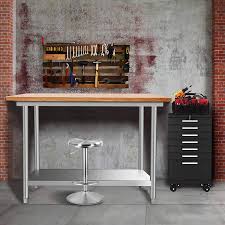 Marble, granite, and onyx dining room tables would fall on the expensive side of the pricing spectrum. Buy Wood Top Stainless Steel Table Commercial Metal Table For Preparation And Work Pine Table Top And Base Frame Suitable For Kitchen Garage And Dining Room 48 Long X 30 Wide X