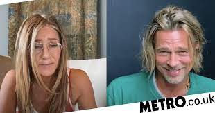 Watch brad pitt and jennifer aniston reunite once again (over zoom, of course) things got a bit hot and heavy when brad pitt and jennifer aniston reunited last night—virtually at least. Brad Pitt Zoom Jennifer Aniston Jennifer Aniston S Glasses From Her Zoom Reunion With Brad Pitt Are Almost As Epic As The Moment Itself Por Una Buena Causa Se Organizo