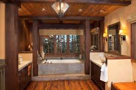 Rustic bathroom decor ideas rustic modern bathroom (via: 10 Unique Rustic Bathrooms