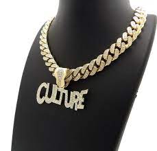 Migos Culture Necklace Miami Cuban Link Chain Cuban Link Chain Rapper Jewelry
